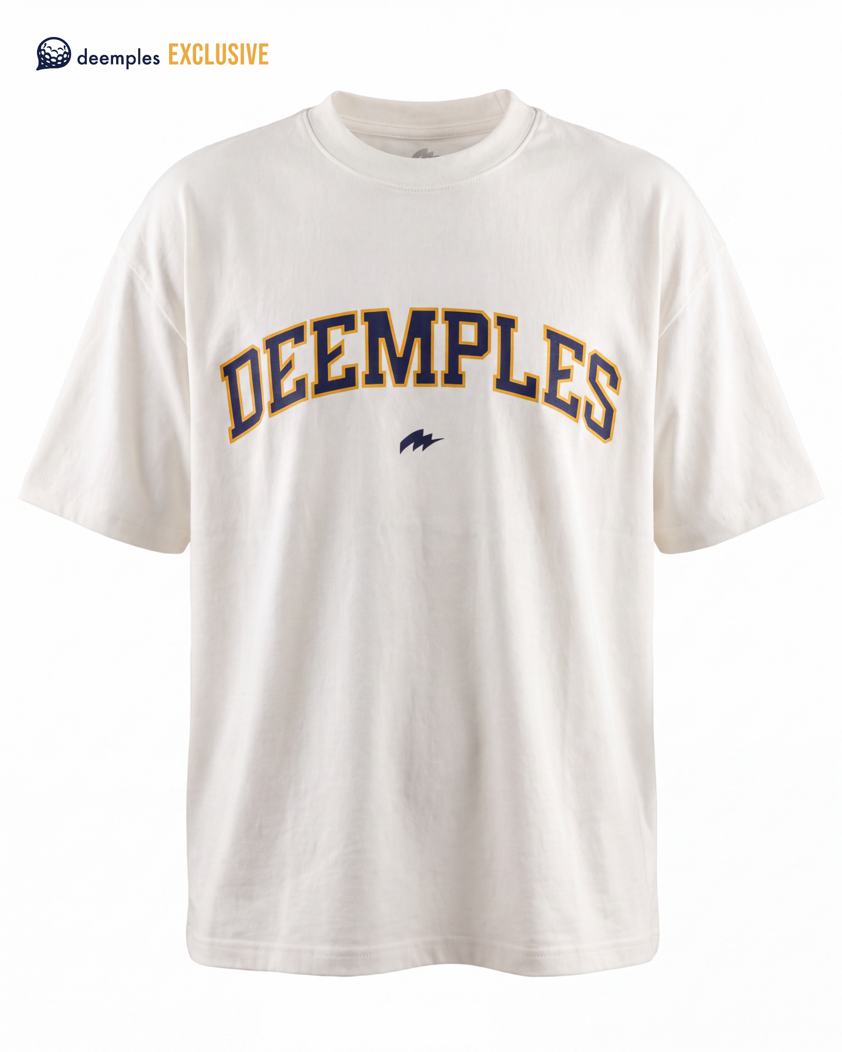 Deemples × Miracles Golf — Oversized Varsity Tee