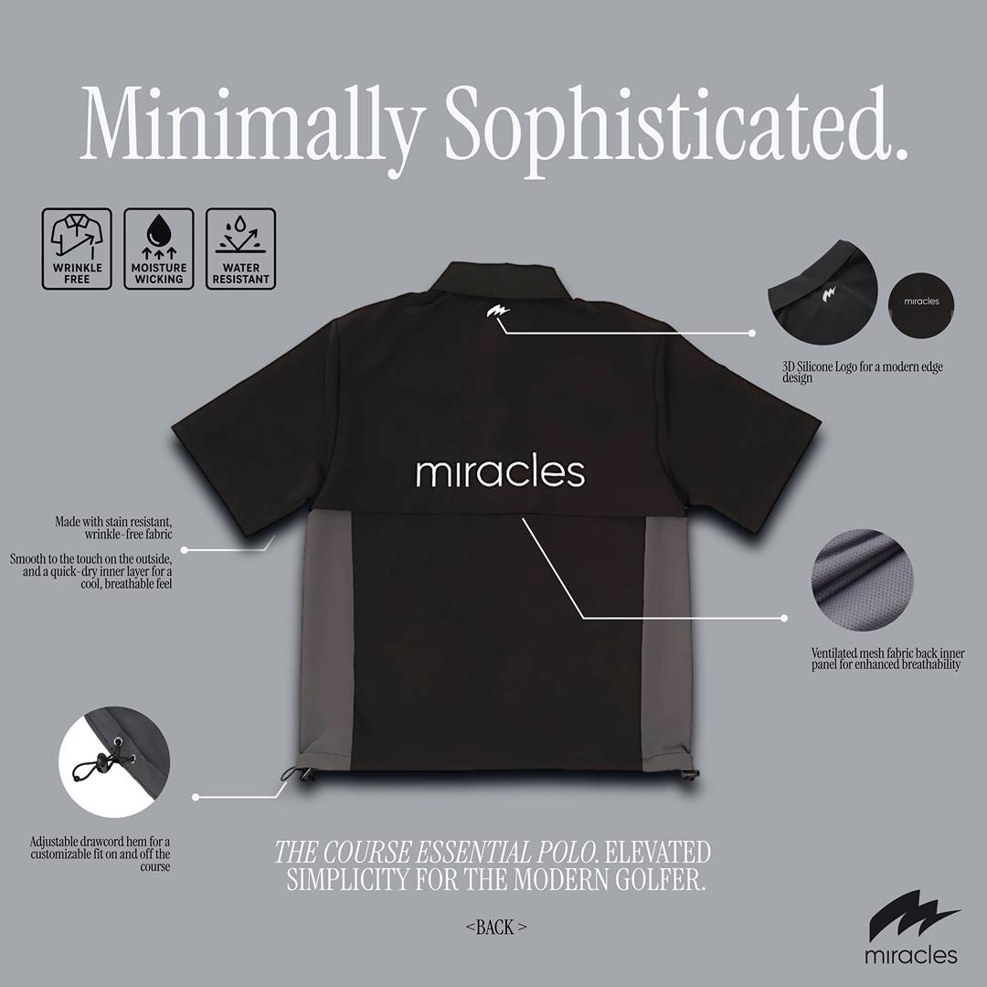 The Course Essential Polo Shirt - Miracles Golf